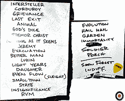 Tampa setlist - click for enlargement