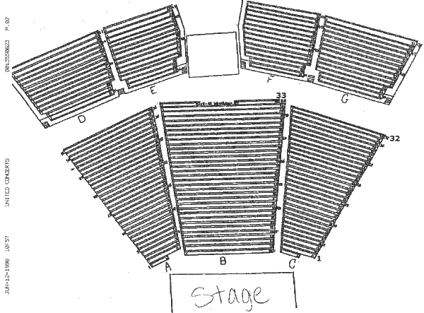 Alpine Valley Detailed Seating Chart With Seat Numbers